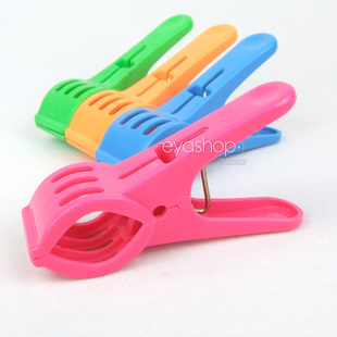 晒衣夹 竿夹 强力防风杆夹 010 棉被夹 4个装 晾晒夹 973B4