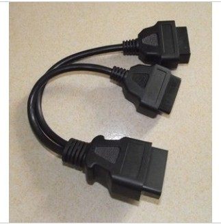 ELM327 OBD线束 一分二转换线 OBD2延长线 同时适用两个OBD设备
