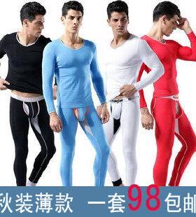 INTOUCH男士秋裤低腰九分裤 紧身打底裤衬裤男士内衣薄款秋衣单件