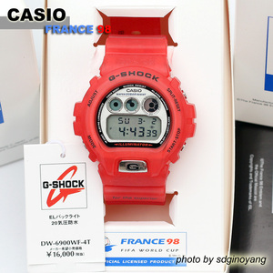 CASIO卡西欧G-SHOCK FRANCE 98 DW-6900WF-4T(98世界杯)全新结束