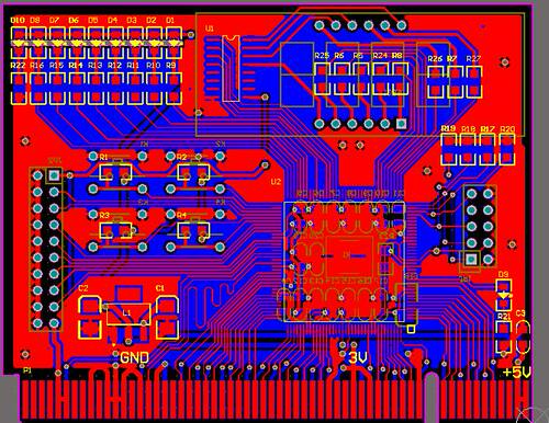 PCI开发板pcb EPM570 CPLD电路EPM570 pci开发AS1117 LED ULN2003