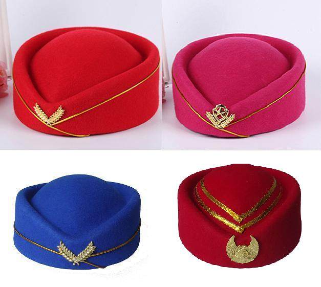 5顶包邮 可订做羊毛 空姐礼仪帽 宾馆酒店帽表演出帽乐队女帽子