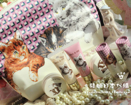 现货购入限量套装 PAUL JOE 可爱猫咪派对 眼影 腮红 化妆包 眼蜜