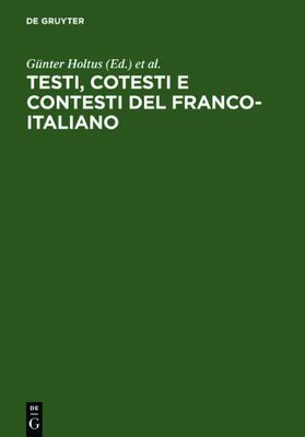 【预售】Testi, Cotesti E Contesti del Franco...