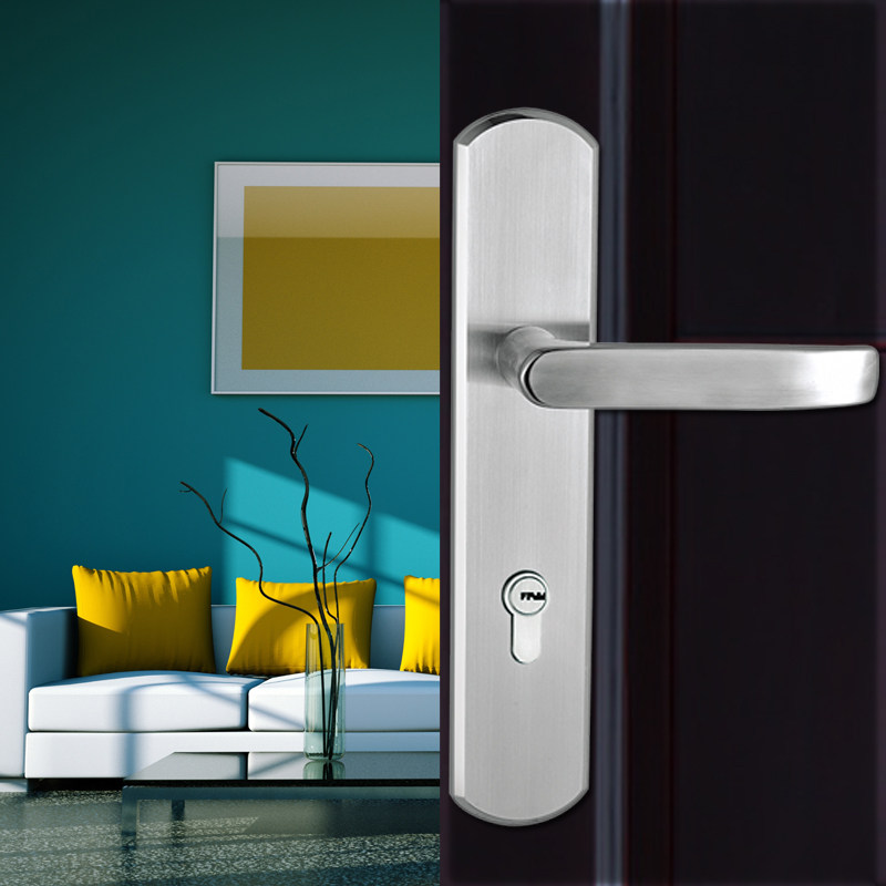 普鑫五金门锁欧式门锁室内门锁把手卧室门锁执手304不锈钢锁6406