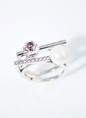 韩剧风李多海珍珠18k金戒指