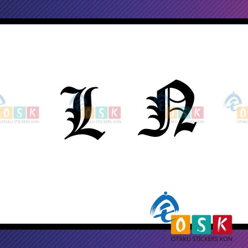 死亡笔记 l n 字母 标志 墙贴 尼亚 动漫痛车笔记本贴纸 墙贴