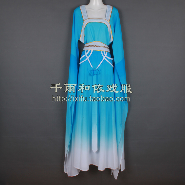 小姐越剧戏曲影楼淡蓝色古装