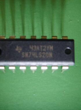 直插 74LS20 4输入端双与非门 DIP-14