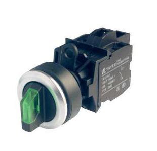 11两位旋钮开关24v 上海天逸30mm带灯两档选择开关LA423XD2