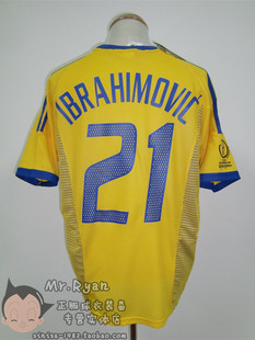 2002 世界杯 02-04 瑞典 主场球衣 21号 伊布拉希莫维奇 多选代购