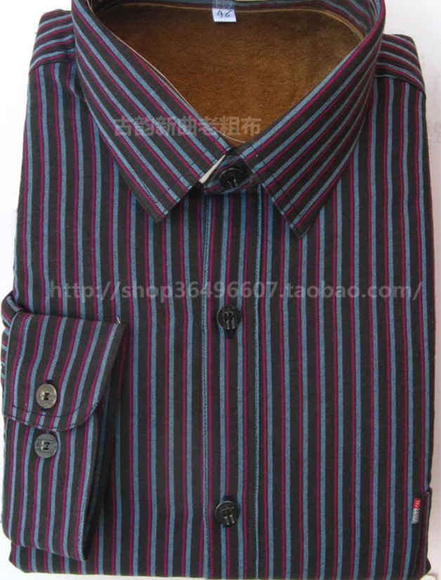 保暖冬季加绒加厚大码长袖衬衫