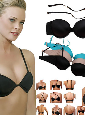 N076百变多穿法 可拆肩带 婚纱晚礼服 外贸文胸75CD 80BCD 85BC