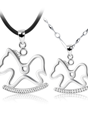 沁缘925银情侣刻字生日礼物吊坠