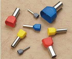 双线管型预绝缘端头LD4 冷压接线端子TE6014 两根6平方,1000只