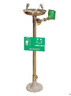 厂方直销6626立式手动排空型紧急洗眼器304不锈钢材质