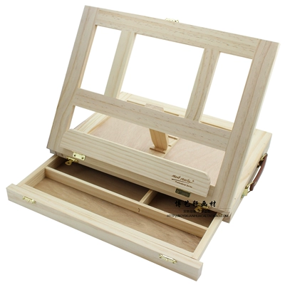 Meng Mate Pine Drawer Portable Tool Box Easel With Painting Small Meng Mate Pine Drawer Portable Tool Box Easel With Painting Small Desk Desktop Easels Ez Singapore