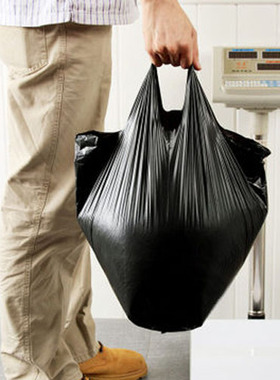 手提袋 黑色背心式垃圾袋加厚 家用厨房 塑料袋大小号规格齐全