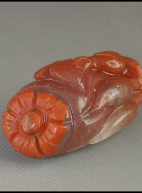 天然四川凉山南红玛瑙雕件把件吊坠29X15X11MM6.7g_CP0144