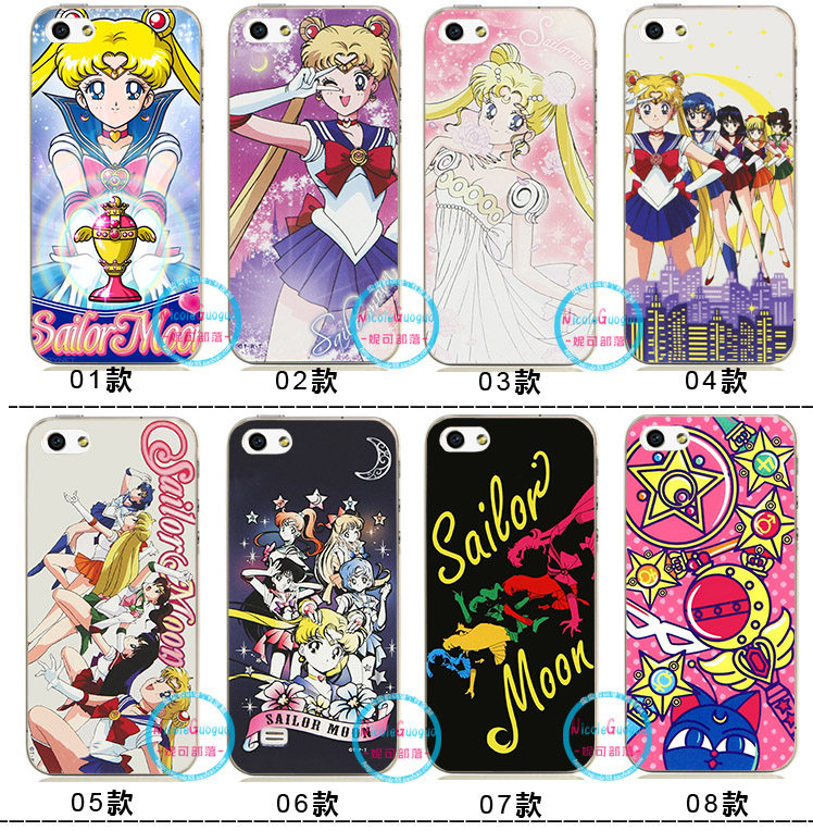 适用于美少女战士iphone7/14 Puls/5s/SE手机壳透明软壳水冰月OPP