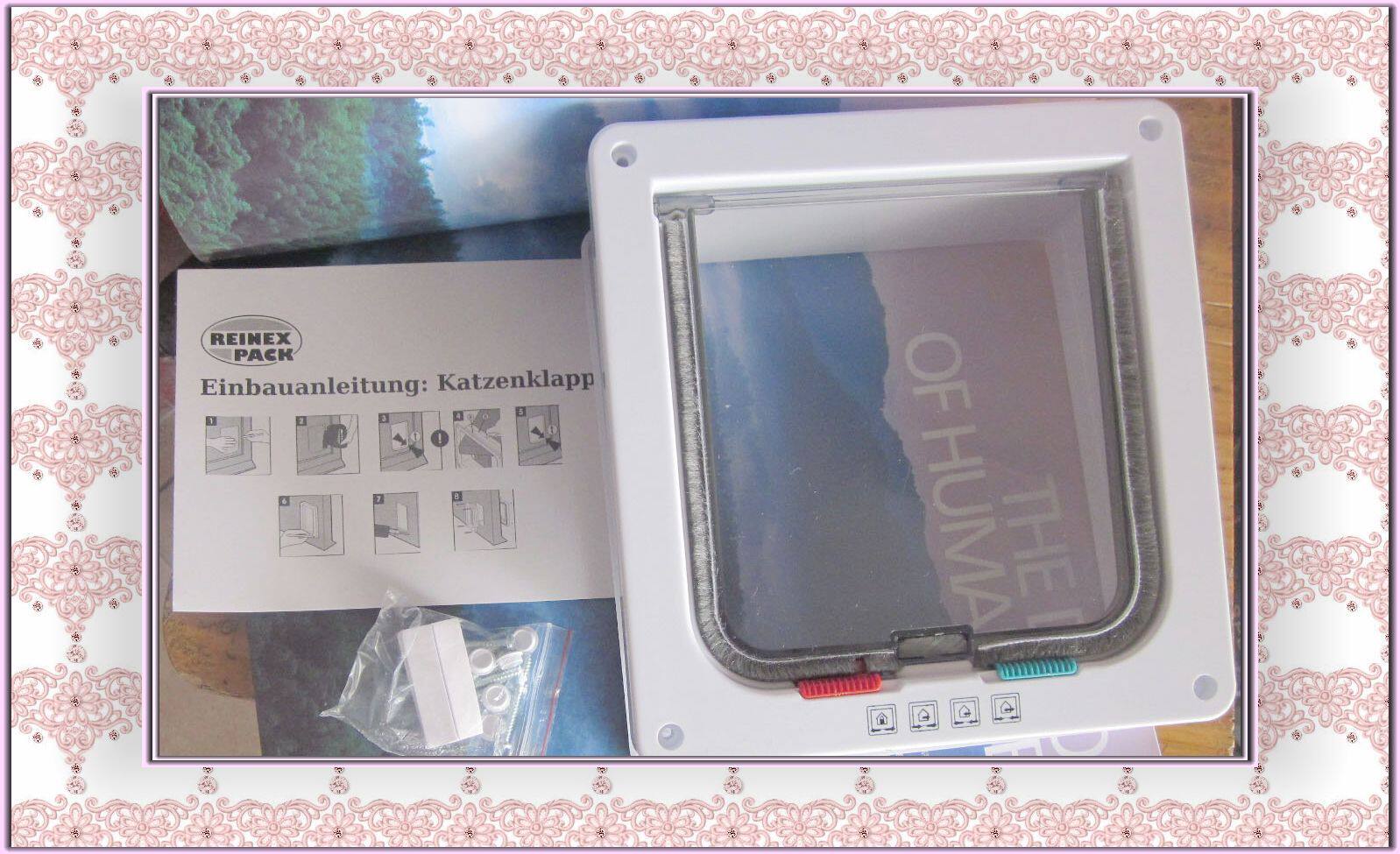 全国包邮猫狗通用中号白色棕色宠物门适合玻璃门安装简易促销