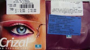 【皇冠信誉】依视路1.591非球面(pc)宇宙片钻晶a3加膜树脂镜片