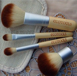 ecotools环保竹柄化妆刷子5件套刷美妆工具腮红刷眼影BB遮瑕刷