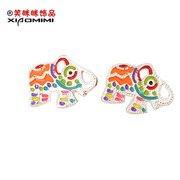 Mail elephant animal fashion Korean version of smile package long earring earring earring earring Korea ear hanging ornament