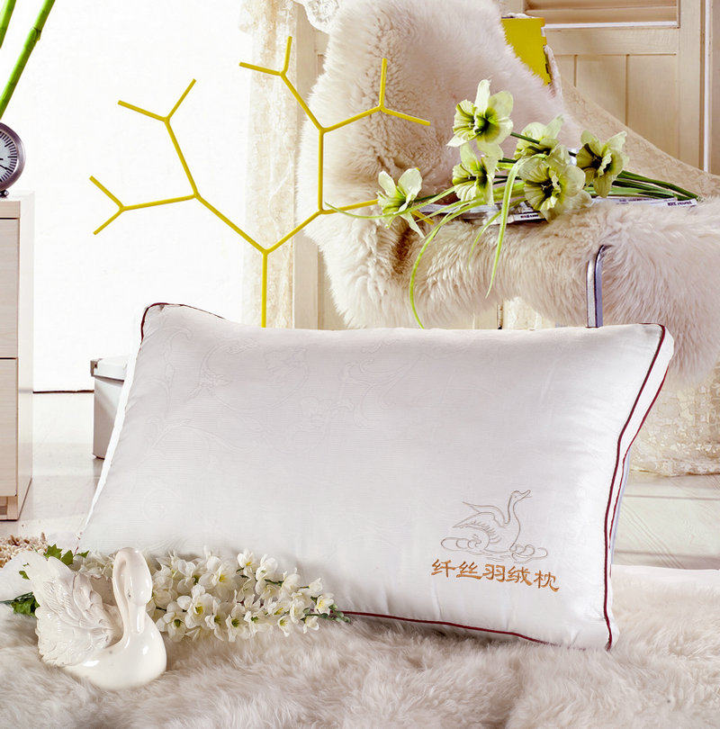 羽丝绒枕芯 五星级酒店软枕头 高低枕心全棉枕芯正品包邮