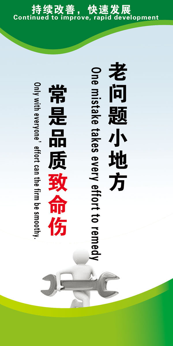 651海报印制展板266品质量标语老问题小地方常是品质致命伤