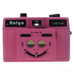 复古胶片相机HOLGA135TIM粉色半格双格一体机135胶卷相机创意礼物