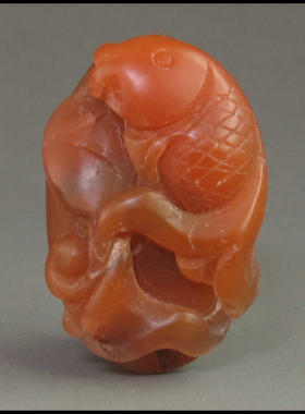 天然四川凉山南红玛瑙雕件把件吊坠34X22X15MM15.3g_CP0148