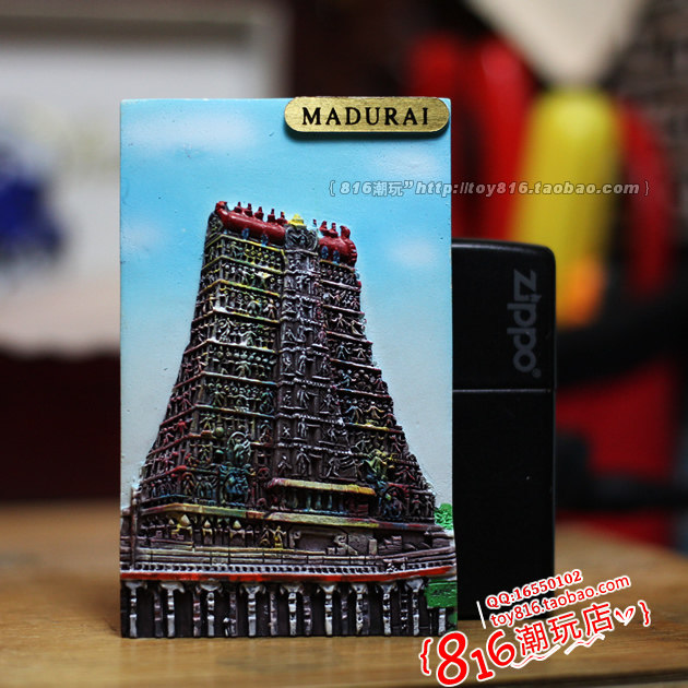 印度当地购买带回 Madurai马度来神庙群(千柱寺庙)冰箱贴