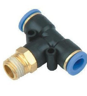 T型三通中部螺纹接头 气管快插接头TPB4-M5/6-01/8-02/16-03