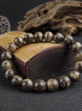 女士职场转运传家 传世精品马泥涝沉水浮沉香手链 手串 佛珠 念珠