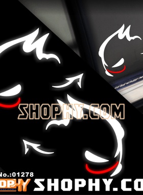 四皇冠秒杀反光贴01278B柱贴大众高尔夫POLOGTI恶兔小魔鬼