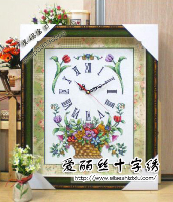 爱丽丝花篮钟小格特价十字绣