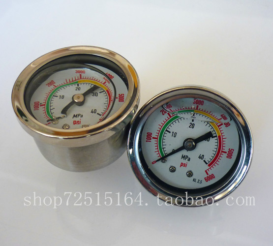 夜光耐震自行车打气泵压力表