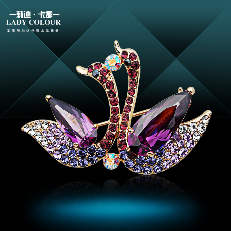 Broche femme LADY COLOUR en cristal autrichien - Ref 1177412 Image 1
