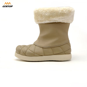 GERTOP 韩版冬季女士长绒毛加厚高帮雪地靴