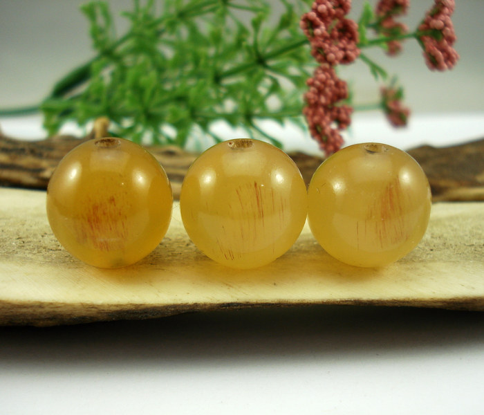 6-13mm血丝色羊角圆珠 散珠金珠/佛珠隔珠顶珠/DIY菩提佛头配件