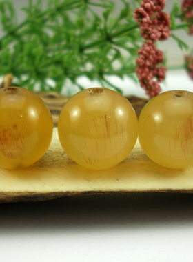 6-13mm血丝色羊角圆珠 散珠金珠/佛珠隔珠顶珠/DIY菩提佛头配件