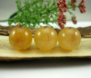 6-13mm血丝色羊角圆珠 散珠金珠/佛珠隔珠顶珠/DIY菩提佛头配件