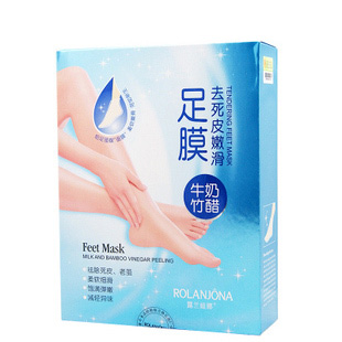 包邮 露兰姬娜 牛奶竹醋去死皮嫩滑足膜 细致去硬茧 7对
