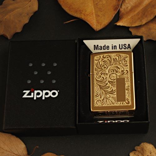 美国专柜正品 ZIPPO打火机 纯铜威尼斯人/352B 专柜正版 支持定制