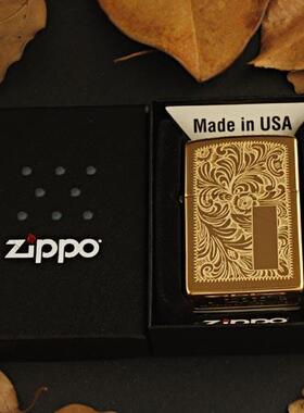 美国专柜正品 ZIPPO打火机 纯铜威尼斯人/352B 专柜正版 支持定制