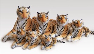 高档环保超逼真仿真老虎毛绒玩具仿真虎华南虎老虎公仔生肖老虎