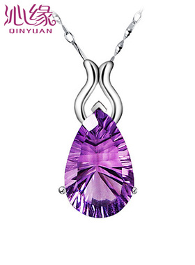 沁缘天使泪克拉项链银饰品吊坠