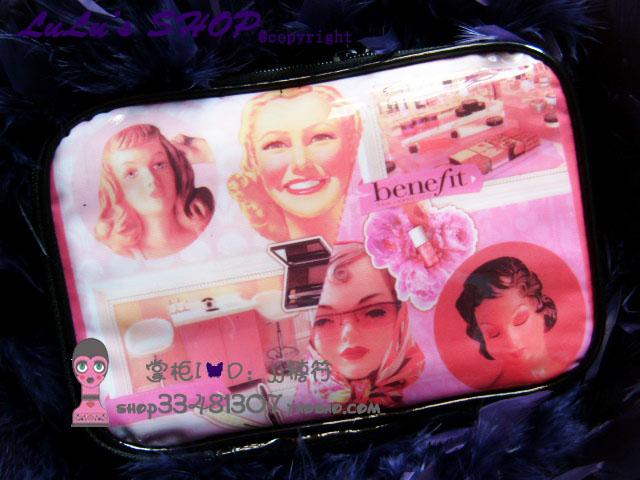 Benefit贝玲妃makeup bag拉娜Lena复古化妆包刷具包