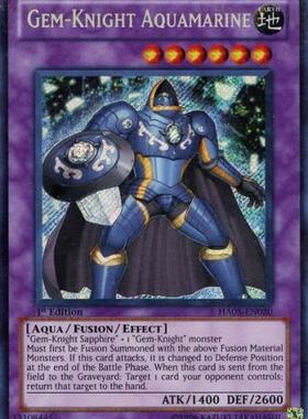 游戏王 美版 正版 - 宝石骑士 蓝玉 Gem-Knight Aquam/银碎/HA05